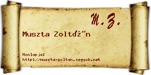 Muszta Zoltán névjegykártya