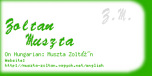 zoltan muszta business card